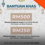 Kerajaan sedang mengkaji bantuan untuk menggaji penganggur berusia lebih 55 tahun. 3 bantuan khas rm500 penjawat awam gred 56 dan ke bawah