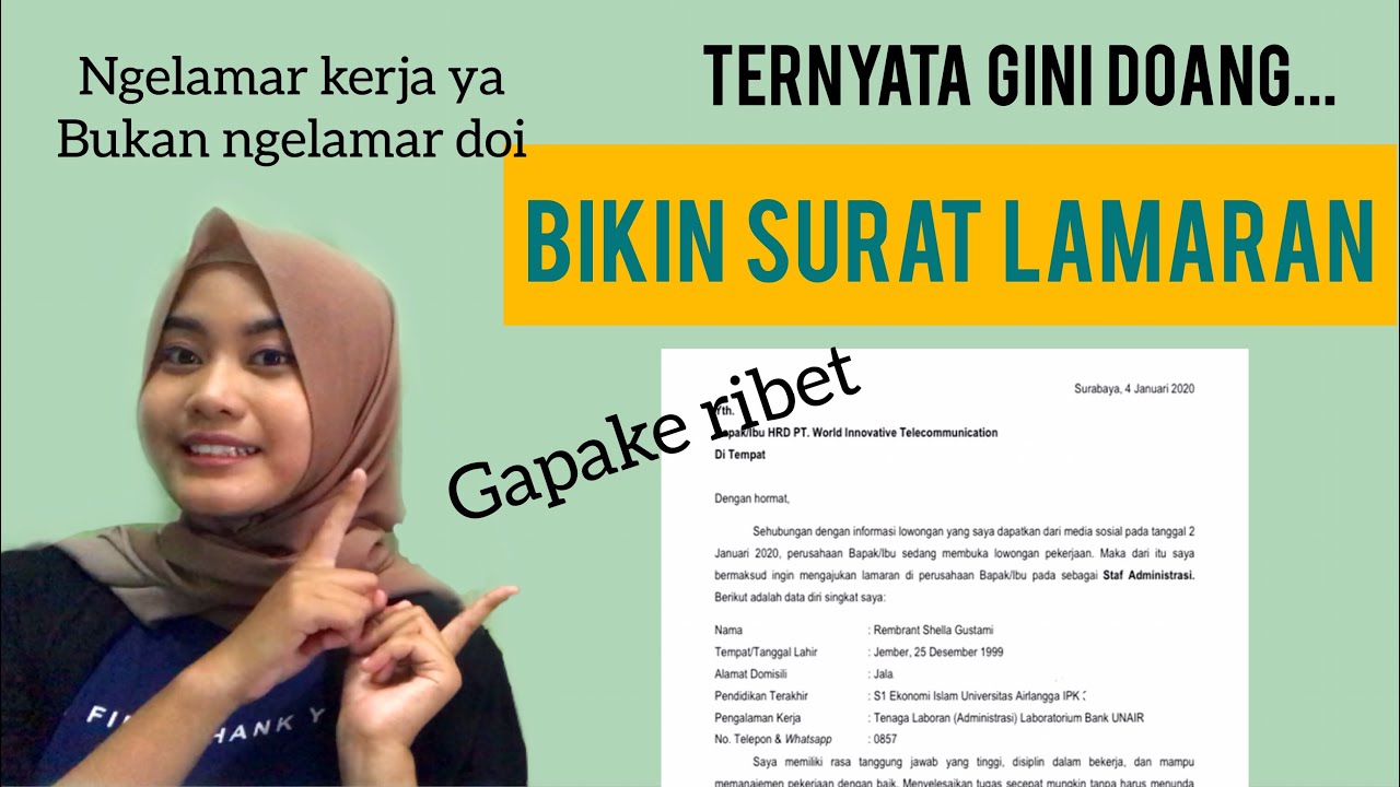 cara membuat surat lamaran kerja gampang tips bikin surat lamaran kerja versi aku
