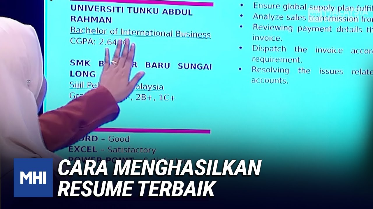 cara menghasilkan resume terbaik mhi 7 ogos 2020