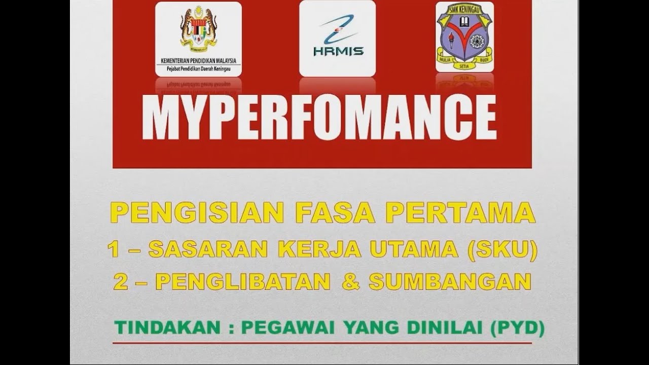 fasa pertama pengisian myperfomance sasaran kerja utama sku penglibatan dan sumbangan