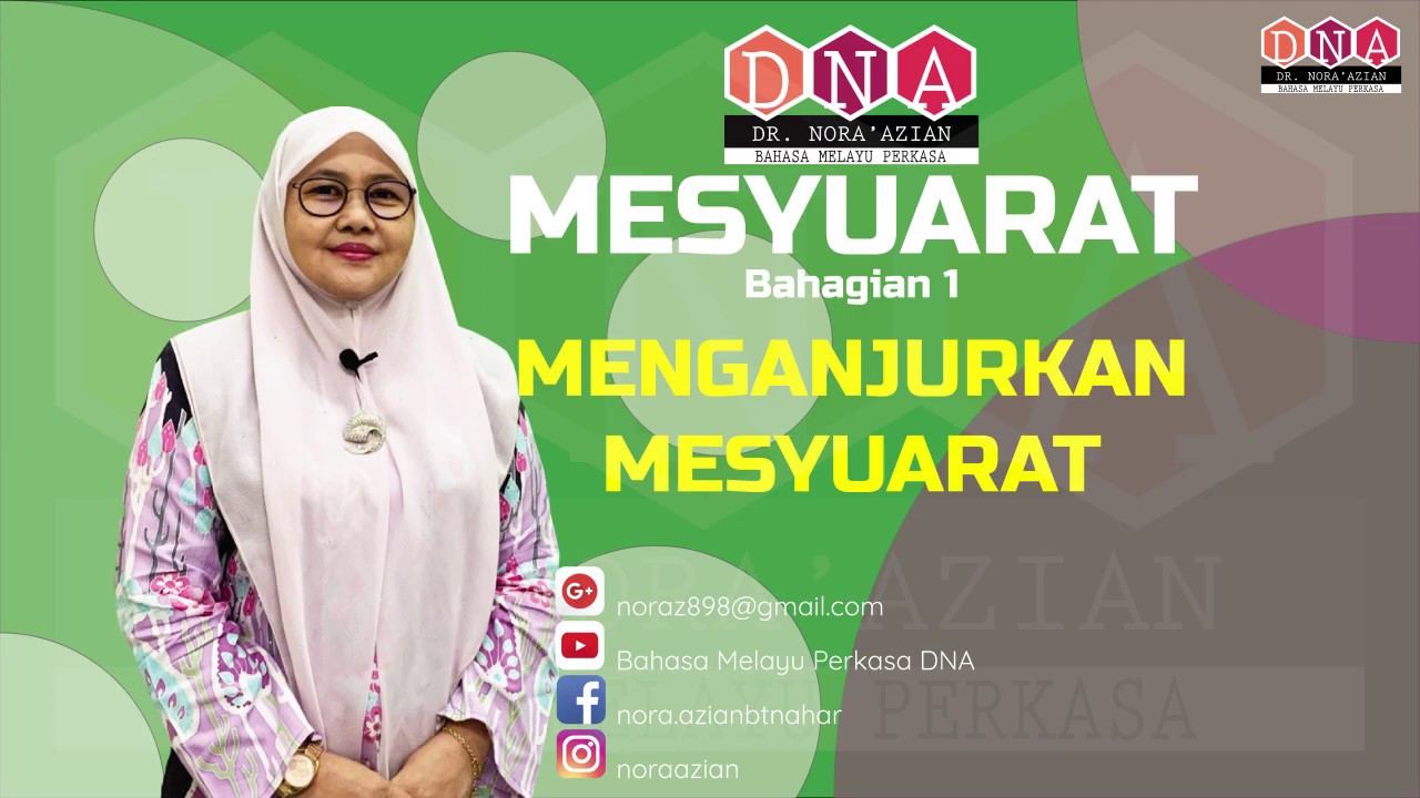 mesyuarat 1 menganjurkan mesyuarat dna